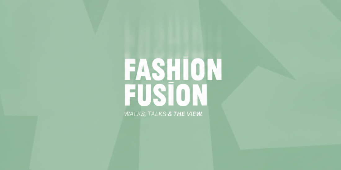 Hero Banner. Fashion Fusion on a green background