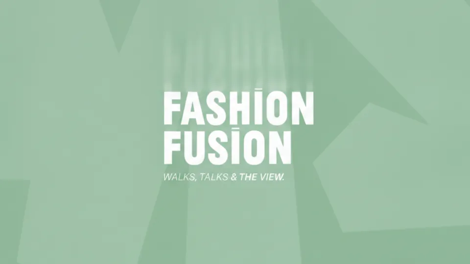 Hero Banner. Fashion Fusion on a green background